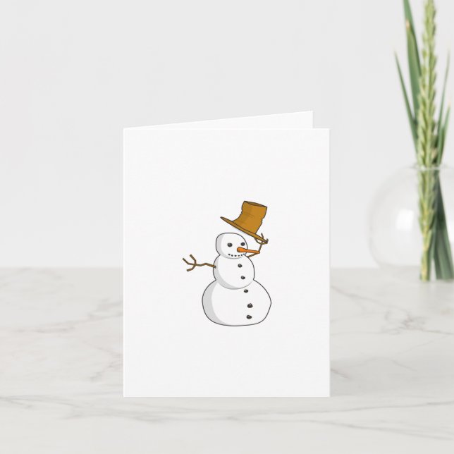 Snowman Thank You Card (Front)