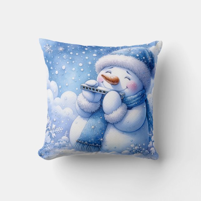 Snowman Throw Pillow (Front)