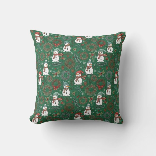 Snowman Throw Pillow (Front)