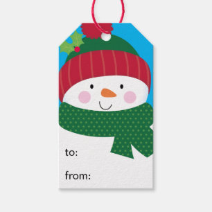 Snowman To From Gift Tags