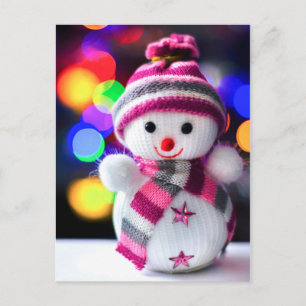 Snowman Toy Funny Cute Christmas Postcard
