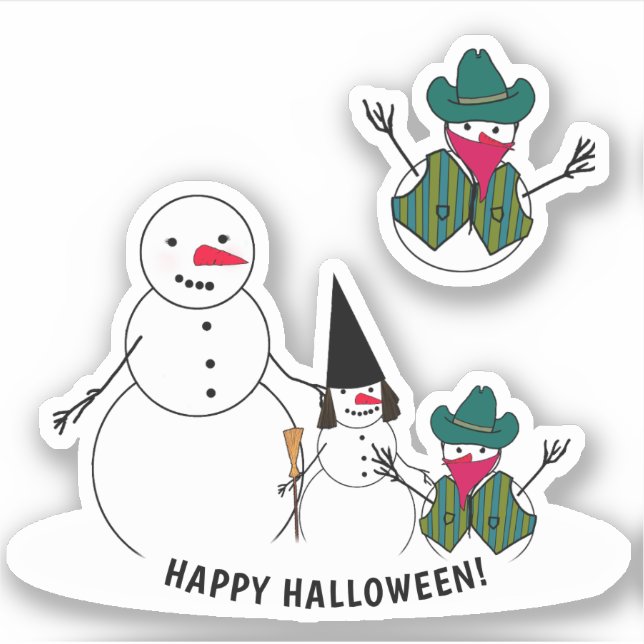 Snowman Trick-or-Treat Halloween  (Front)