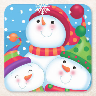 Snowman Trio Coaster