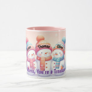 Snowman Trio Winter Mug - Christmas Gift for Mama