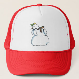 Snowman trucker hat