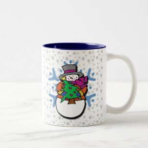 Snowman Two-Tone Coffee Mug