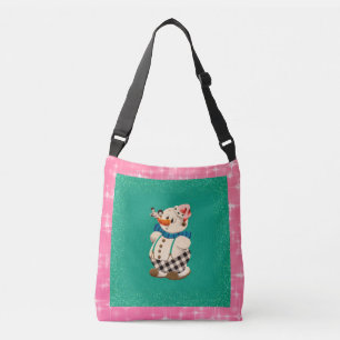 Snowman Vintage Christmas Crossbody Bag