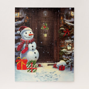 Snowman Vintage Christmas Jigsaw Puzzle