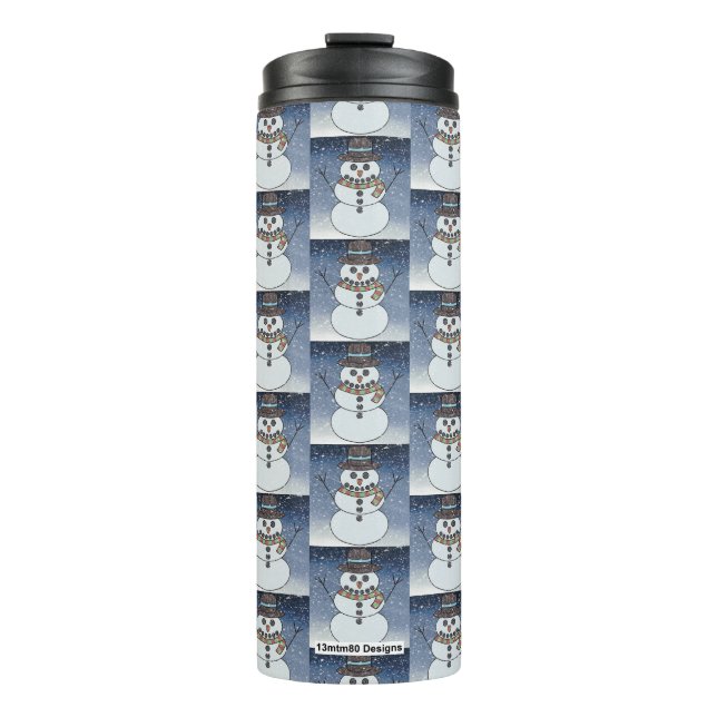 Snowman w/BG - Thermal Tumbler (Front)