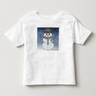 Snowman w/BG (white) - Toddler T-Shirt