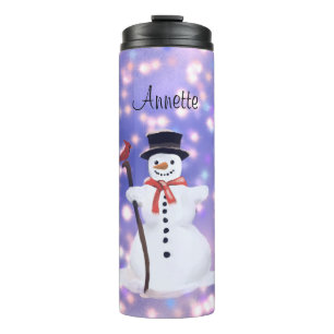 Snowman, warm drinks thermal tumbler