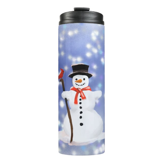 Snowman, warm drinks thermal tumbler (Front)
