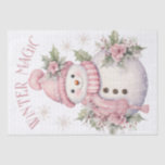 Snowman Watercolor Pink Winter Christmas<br><div class="desc">Snowman Watercolor Pink Winter Christmas</div>