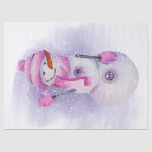 Snowman Watercolor Winter Christmas Tissue Paper