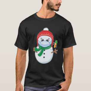 Snowman Wearing Mask Funny Christmas 2020 T-Shirt