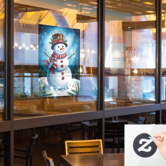 Snowman Window Cling (Restaurant Window)