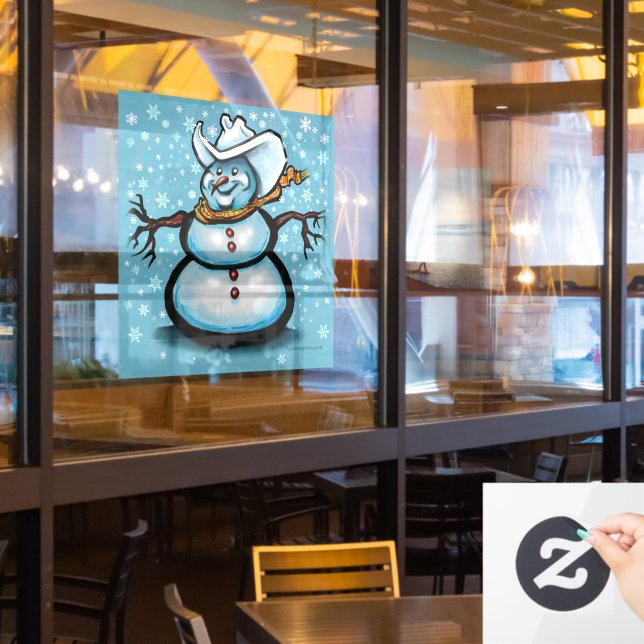 Snowman Window Cling (Restaurant Window)
