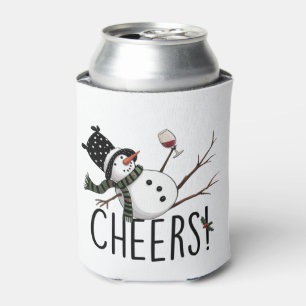 Snowman Wine Christmas Funny Drinking Wine Santa  Can Cooler