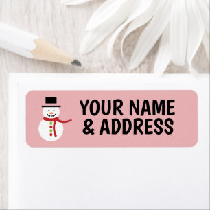 SNOWMAN WINTER CHRISTMAS RETURN ADDRESS LABELS