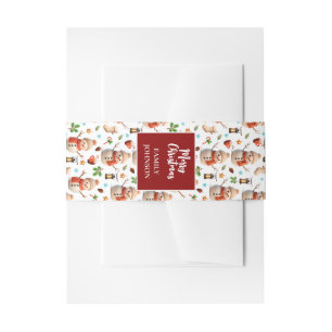 Snowman Winter Holiday - Merry Christmas Invitation Belly Band