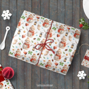 Snowman Winter Holiday - Merry Christmas Tissue Paper