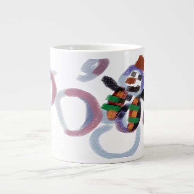 Snowman winter  ice fun large coffee mug (Front)