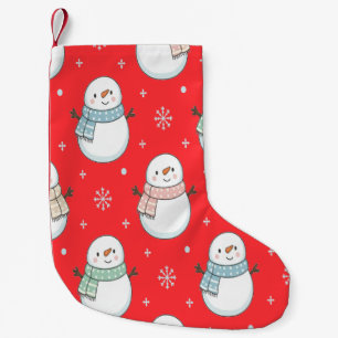Snowman Winter Magic Cozy Cute Small Christmas Stocking