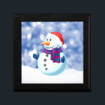 Snowman Winter Merry Christmas Snow Gift Box<br><div class="desc">Cute Snowman in snow Christmas Theme Doormat.</div>