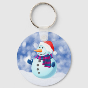 Snowman Winter Merry Christmas Snow Key Ring