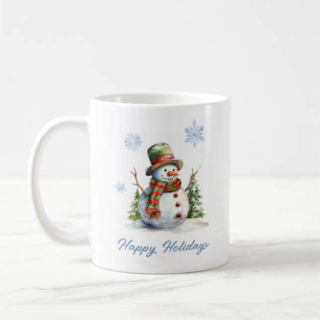Snowman Winter Mug – Custom Holiday Gift (Left)