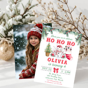 Snowman Winter Party Christmas Holiday Birthday Invitation