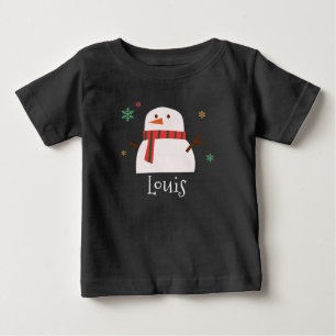 Snowman Winter Personalised Baby T-Shirt