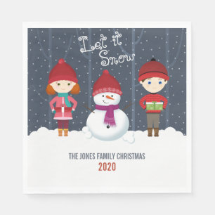 Snowman Winter Wonderland Napkin
