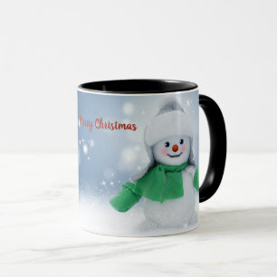 Snowman with a scarf mug