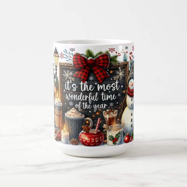 Snowman with Chalkboard Sign & Cozy Decor Coffee Mug (Center)