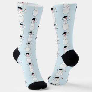 Snowman With Diploma Graduation Socks