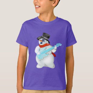 Snowman with Guitar T-Shirt