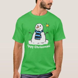 Snowman with Happy Christmas! T-Shirt