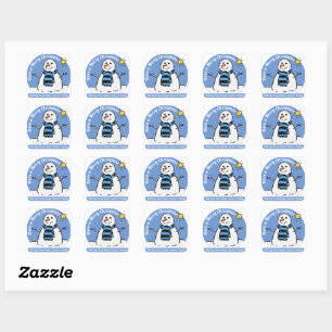 Snowman with Message! Square Sticker