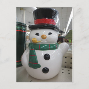Snowman With Pipe Postcard
