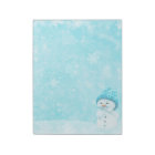 Snowman With Snowflakes - 11" x 8.5" Notepad