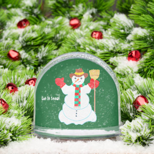Snowman With Text Snowglobe