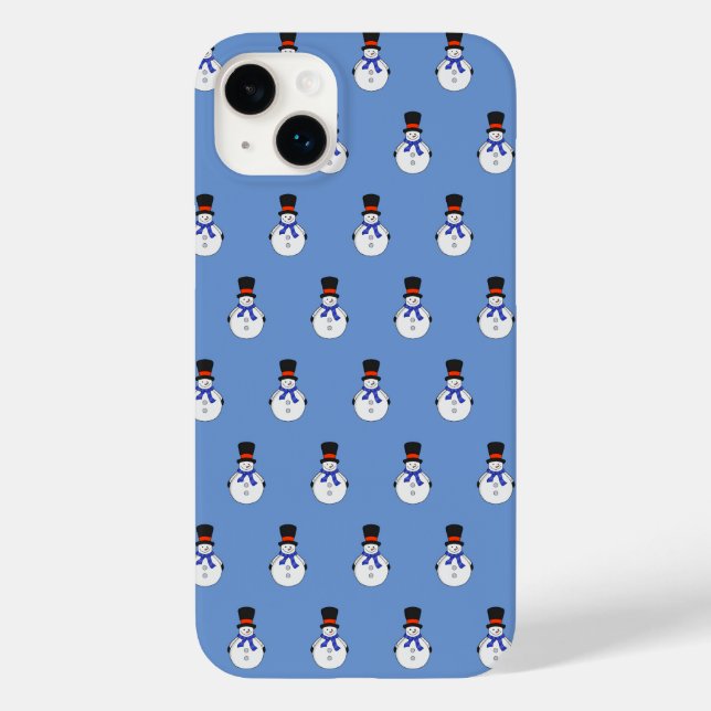 Snowman with top hat Case-Mate iPhone case (Back)
