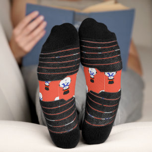 Snowman with top hat socks