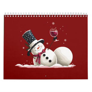 Snowman With Wine Christmas Gift Xmas Holiday  Calendar