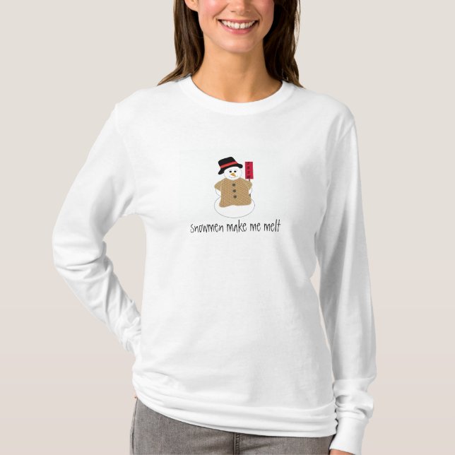 Snowman with Winter Saying T-Shirt (Front)