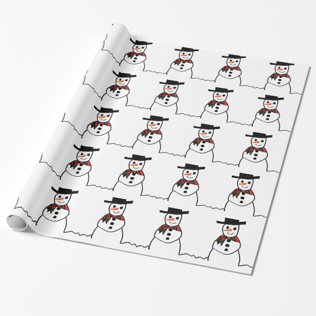 Snowman Wrapping Paper (Unrolled)