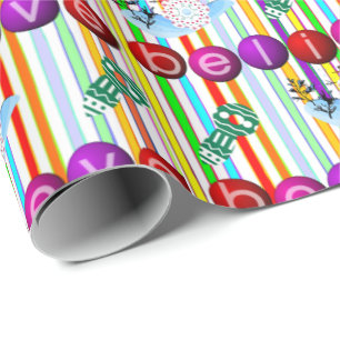 Snowman  Wrapping Paper Believe