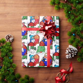 SNOWMANS BEDTIME STORY   WRAPPING PAPER