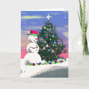 Snowman's Christmas Holiday Card
